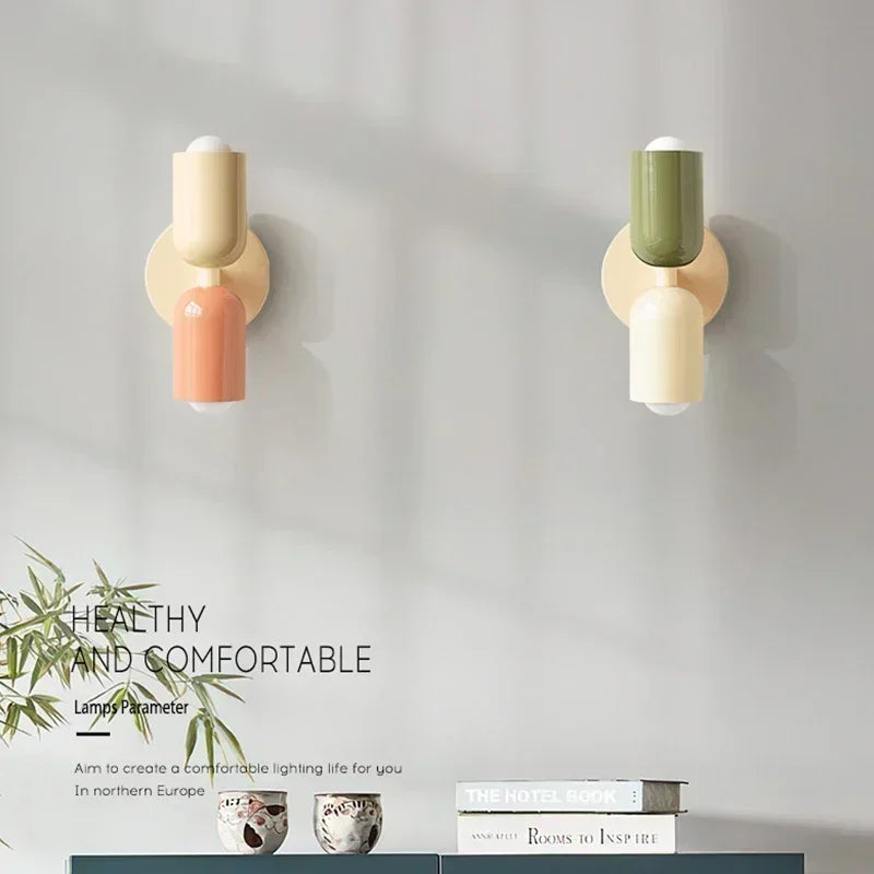 Modern Macaron Wall Lamp for Bedroom and Hallway